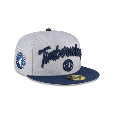 Minnesota Timberwolves Gorra | New Era NBA Draft 59fifty Fitted Cap Mexico - Grises